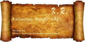 Kalocsai Renátó névjegykártya