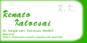 renato kalocsai business card